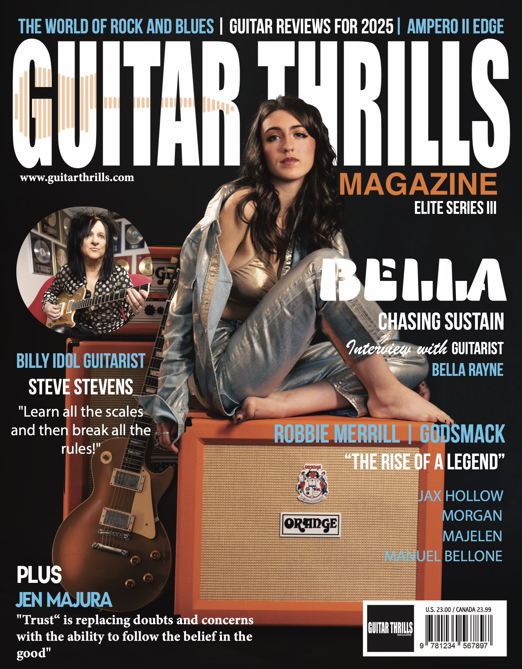 Bella Rayne | Steve Stevens | Guitar Thrills Magazine